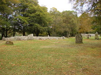 Cairn field with three burial chambers