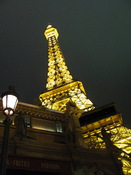 Eiffel outside Paris hotel and casino