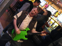 Joe and his cocktail filled bass guitar