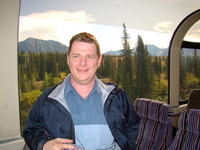 Joe in the Domed McKinley Explorer Train