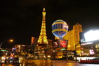 Paris and the strip at night